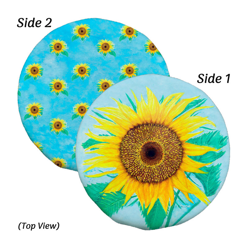 Couvercle de bol réversible Dick's Sunflowers, 14"