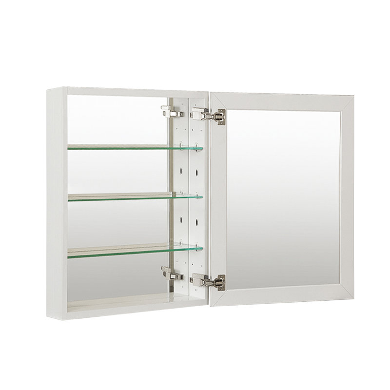 Armoire à pharmacie en aluminium Adine, H 24 po x l 15 po x P 3,75 po, Chrome satiné