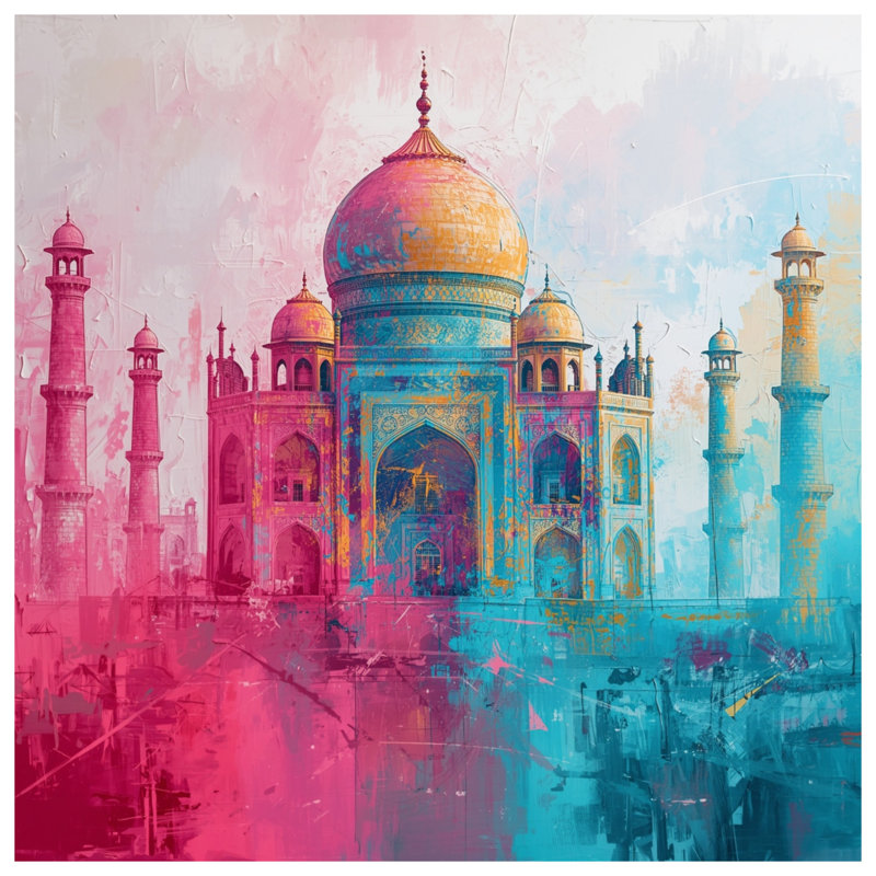 Édredon Taj Mahal Illustration, Queen