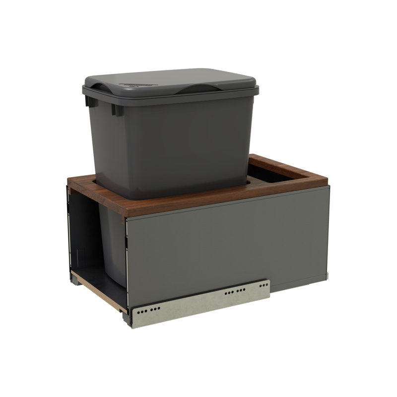 LEGRABOX Simple 35 pte Poubelle escamotable Orion, Gris Orion, 8,75 gallons, 20.33" H x 13.5" W x 21.73" D