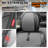 Sport Series Seat Covers Full Set With Airbag Compatible, Reserved Opening Holes For Headrest, Universal For Cars-120729289