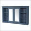 Armoire de salle de bain 47 "avec tablette ajustable et tablettes ouvertes - bleu