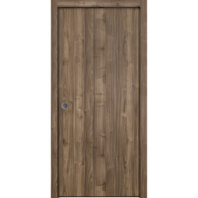 Panelled Wood Planum Sliding Closet Doors, 24" x 84", Walnut