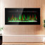 Foyer électrique mural 40 "encastré avec télécommande 40", minuterie 8H, couleur et luminosité réglables-1129263442