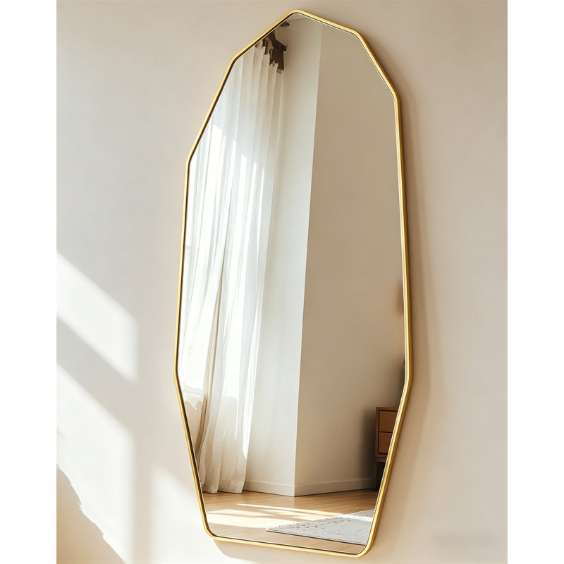 Full Body Mirror, Diamond Full-Length Mirror - Independent, Wall Mounted, And Tilted Large Floor Mirrors, 71" x 28"