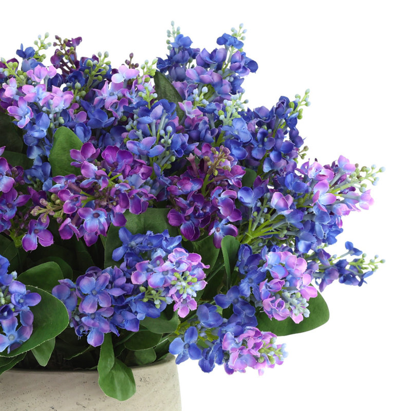 Lilac Arrangement in a Round Fiberstone Pot