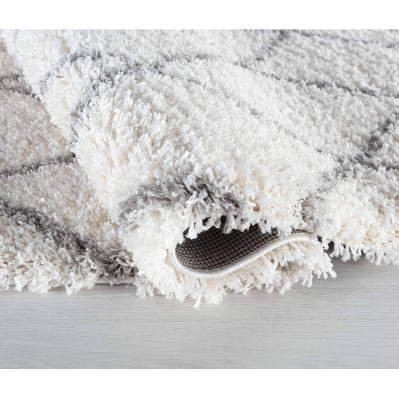 Tioga Geometric Shag Area Rug, Rectangle 160 x 230cm