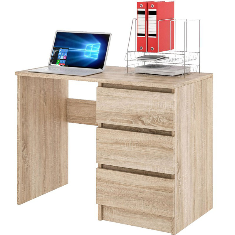 Albali Solid Wood Base Computer Desk, Sonoma