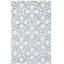 Tapis ivoire / bleu en laine / coton touffeté à la main Metro 388-1567680099