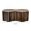 Table de bout 47,24 po Hexagonal Table d'appoint Table de chevet 2 pièces-1395335766-1395335767