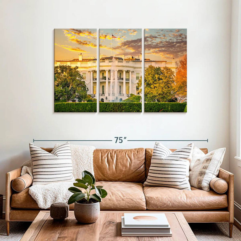 Lilie White House At Sunset, 36" H x 57" W