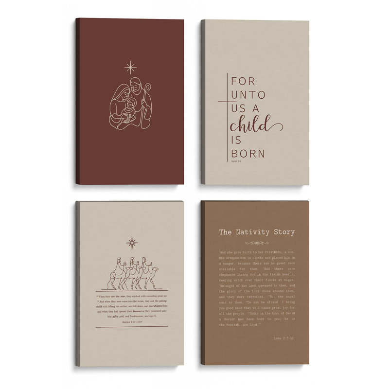 Child of Light, ensemble de 4 impressions sur toile, H 18 po x l 48 po, Toile tendue, Toile tendue
