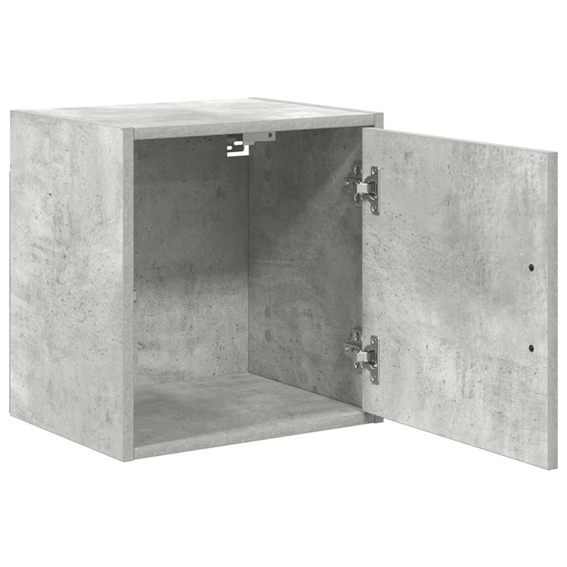 Engineered Wood Single Storage Cabinet ( 41cm H x 40cm W x 30cm D), Concrete Grey, 41 cm H x 40 cm W x 30 cm D
