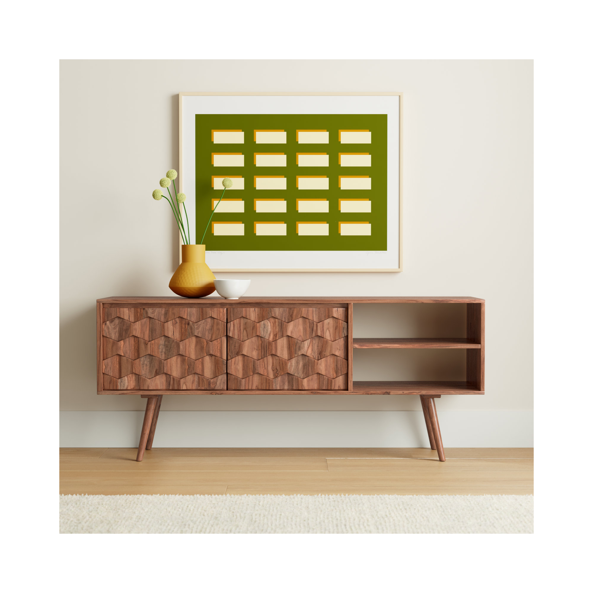 Alice 57'' Media Console, Natural