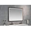 Miroir de salle de bain mural 1 pièce 60 po x 48 po en aluminium, verre DEL, encadré, mural