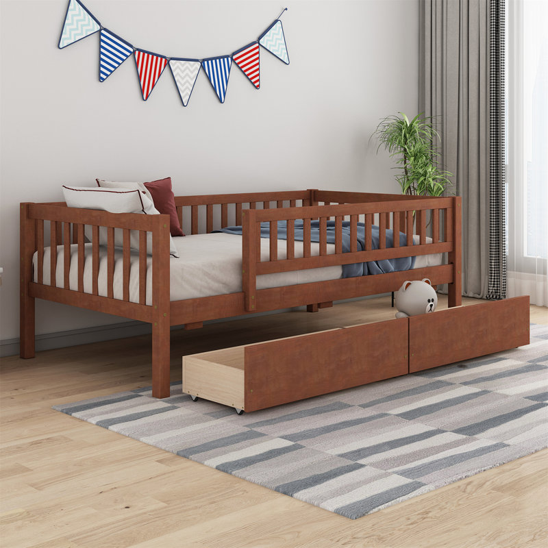 Borremans Twin 2 Drawer Slats Daybed, Walnut