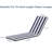 75" Chaise Lounge Cushion , Blue Striped, To And Fading, Sponge Filled, Removable Zipper Covers, With Seat Straps For 74.4"L X 21.92"W 2.68"H Cushions, , Adjustable-339599264