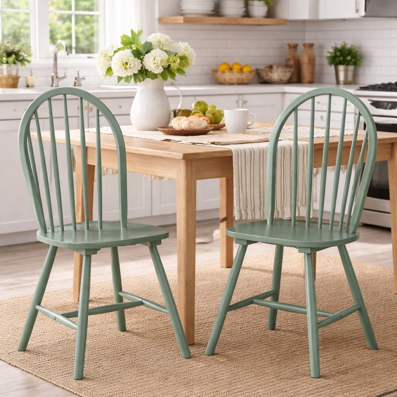 Chaise d'appoint en bois massif Bella Bella, Green