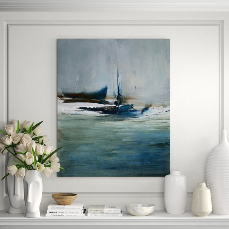 End Of The Voyage Print by Sara Brown, 44" H x 36" W x 1.5" D, Image Brush Gel