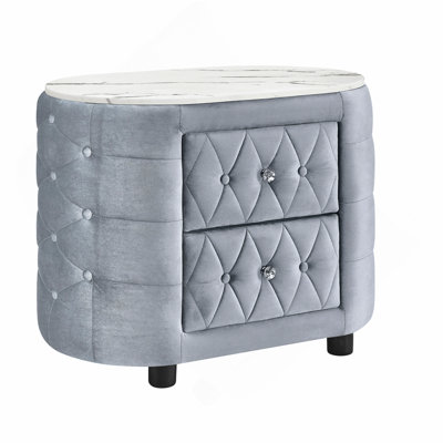 Meuble de chambre ovale gris 1pc
