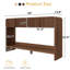 Console de style campagne moderne 45 po avec 2 tiroirs Dulane, brun-1591392473-1578641340