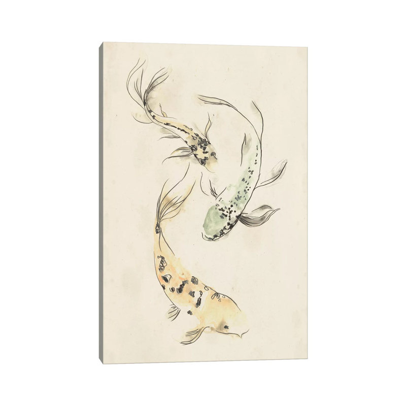 Koi Dance II by June Erica Vess - Wrapped Canvas Print, 66.04 cm H x 45.72 cm W x 3.175 cm D