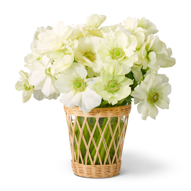 Navona Handmade Glass Table Vase, 6.9" H x 6.5" W x 6.5" D