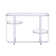 Ludovika Contemporary 42"L Rectangular Sofa Table with Mirrored Shelf in Chrome & Glass
