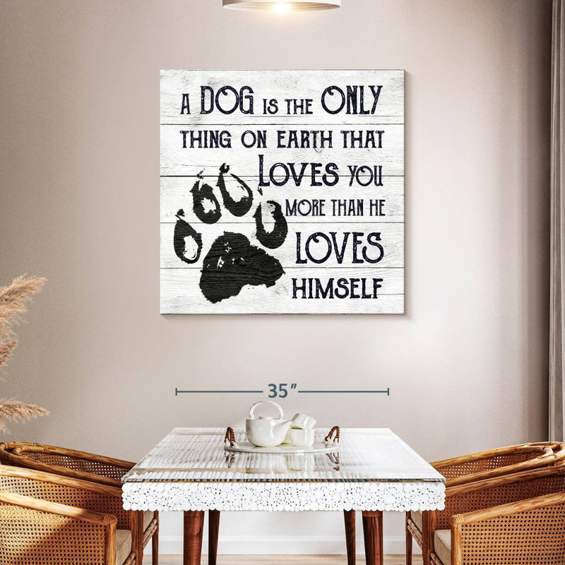 Dog's Unconditional Love, 39" H x 39" W