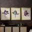 Antique Tulip Study I - Toile tendue avec châssis sur mesure - 3 pièces-917547157-917547159