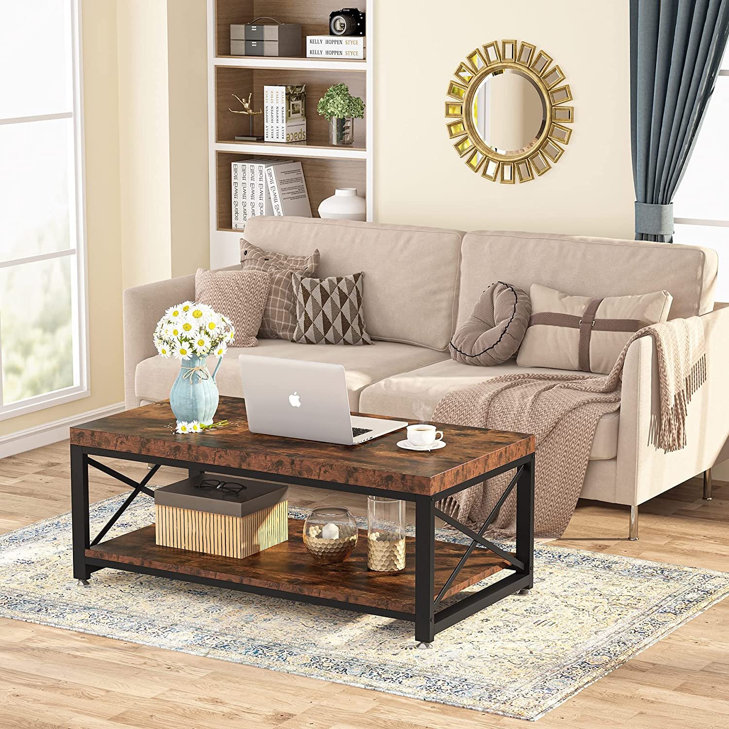 17 Stories 4 Legs Coffee Table With Storage 