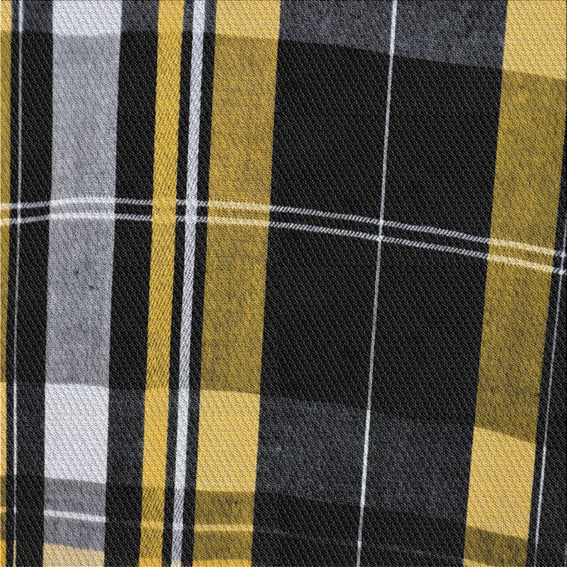 Tapis noir/jaune à motifs, Carré 8 pi