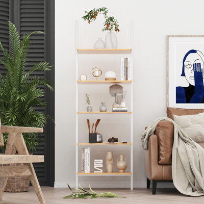 Étagère de rangement murale à 5 niveaux avec étagères ouvertes
