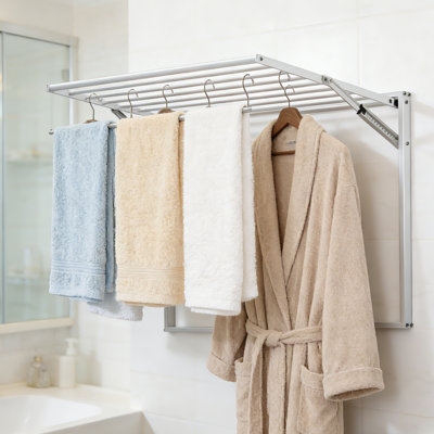 Collapsible Wall-hanging Stainless Steel Laundry Drying Rack