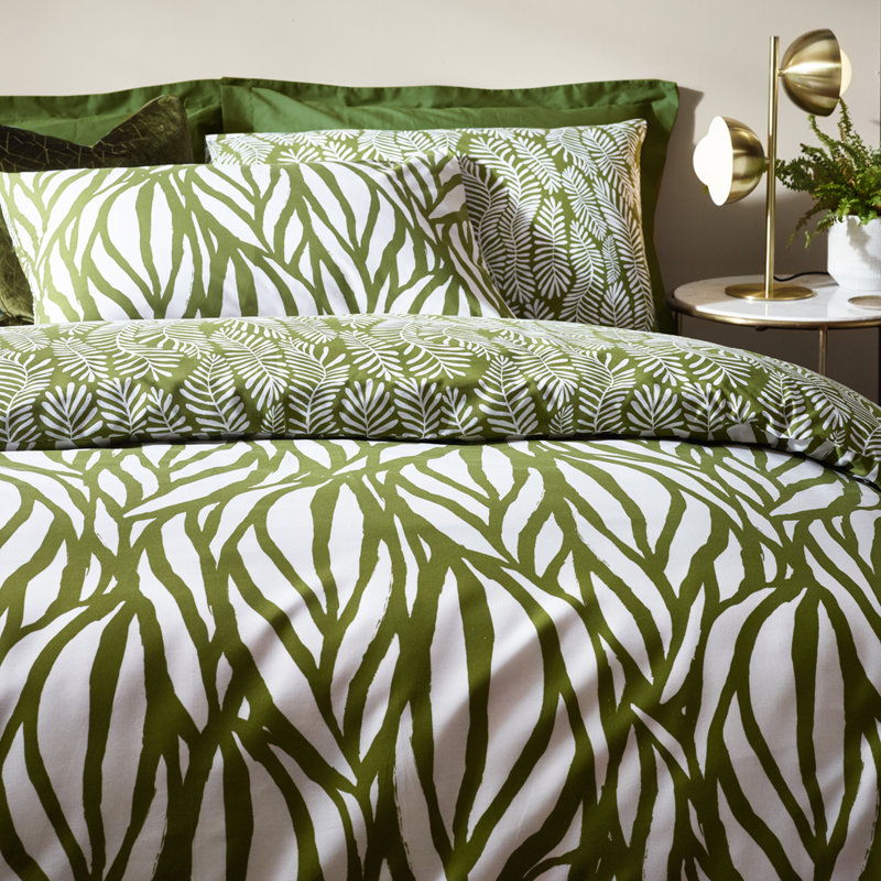 Zygi Cotton Blend Floral Duvet Cover Set with Pillowcases Included, Single - 1 Standard Pillowcase