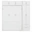 Grand lit escamotable mural avec armoire supérieure, tablettes et garde-robe-777623828