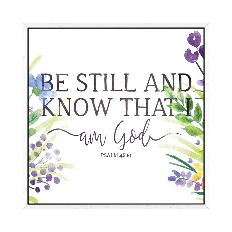 I Am God by On Rei - Print on Canvas, White Framed, 66.04cm H x 66.04cm W x 3.81cm D