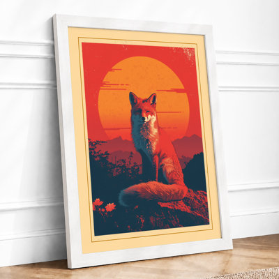 Fox at Dawn Boho - Framed Print