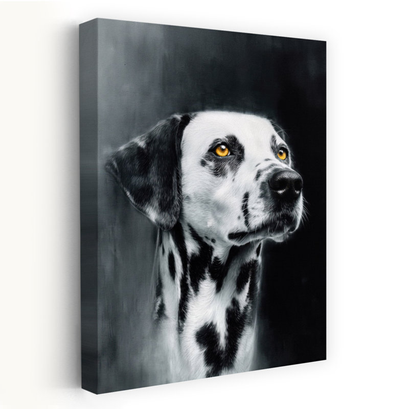Art mural chien Dalmatien contemporain, H 24 po x l 16 po