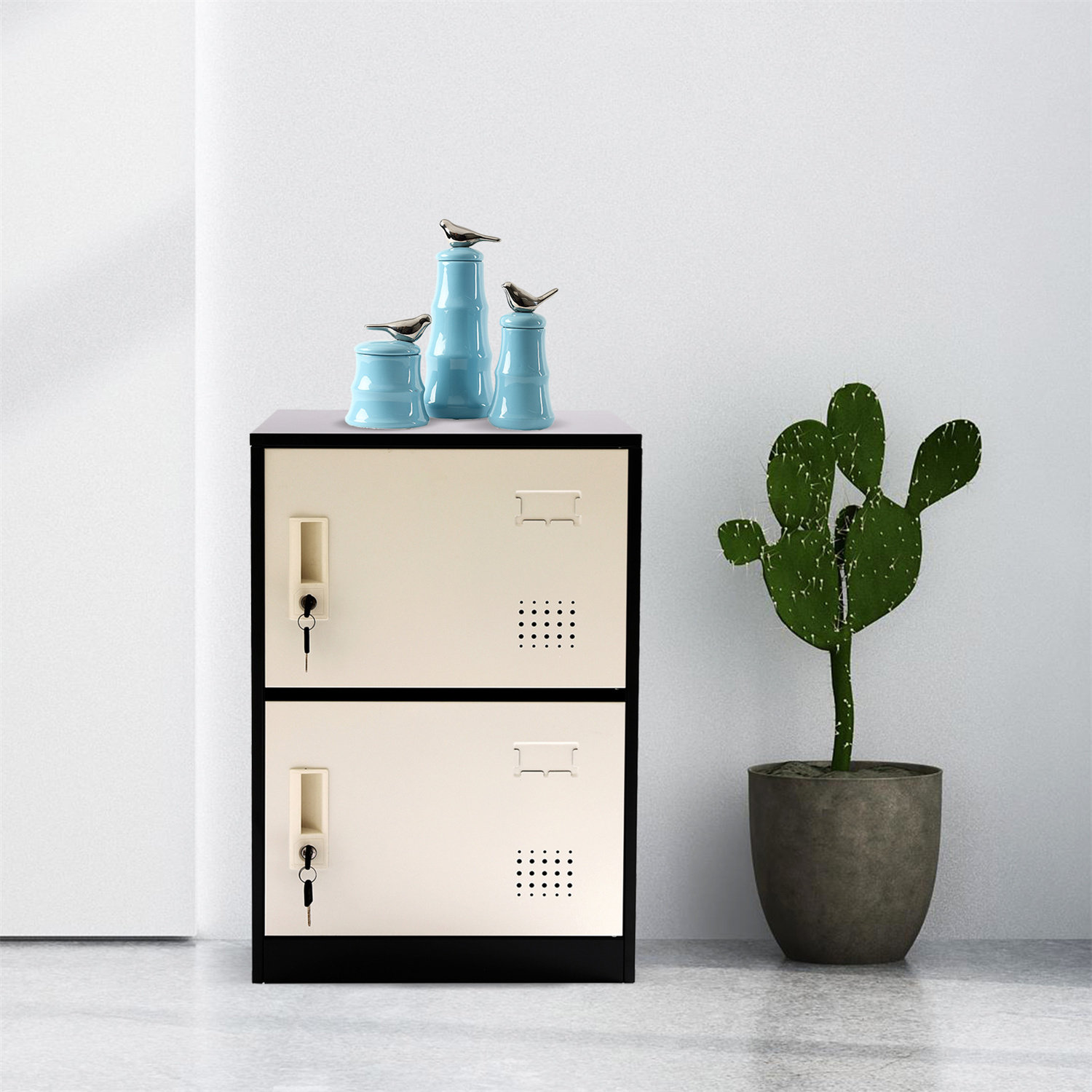 Ebern Designs Centhia 2 Door Vertical Stackable Storage Cabinet with ...