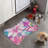 Checkered Florals - 1 Piece Bone Shape Feeding Mat-101344213