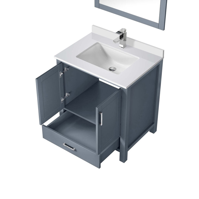 Ensemble de meuble-lavabo moderne avec robinet et miroir
