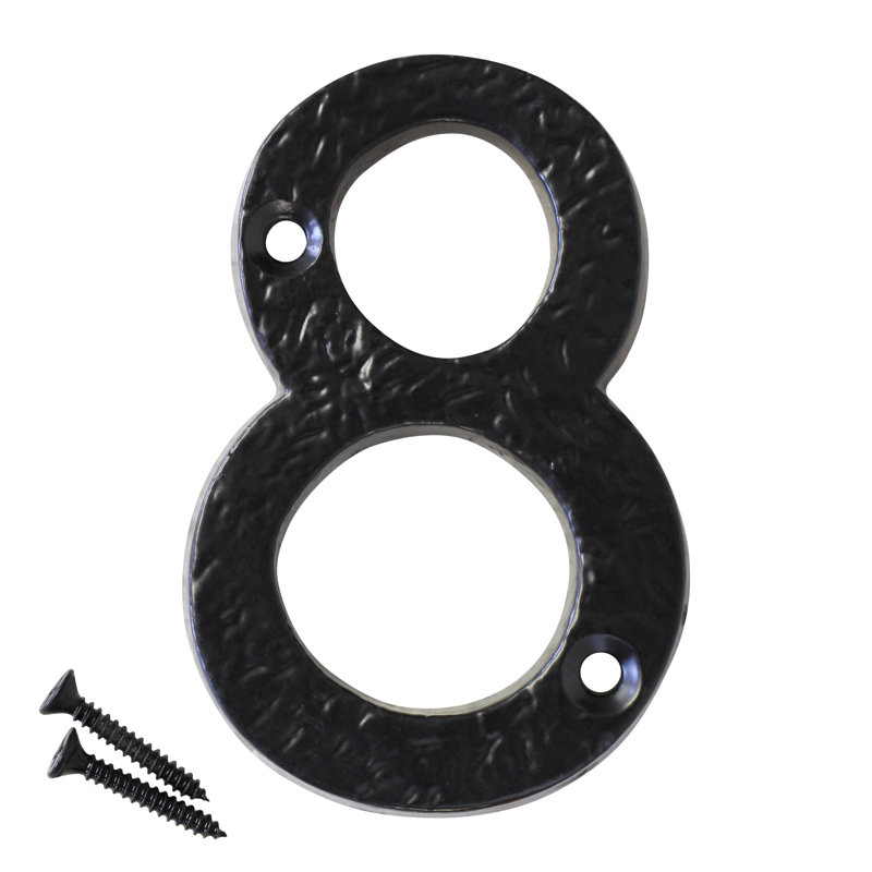 Numéro de maison 3 po, 8, Noir