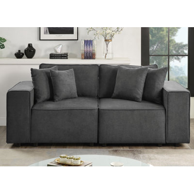 Solis 76" Square Arm Modular Loveseat