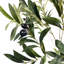 Olive artificielle avec feuilles vert-argenté - décor de plante à feuilles persistantes réaliste avec feuillage artificiel