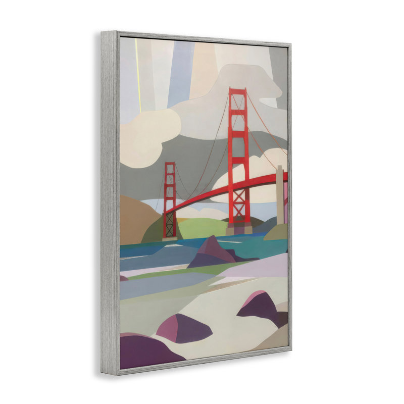 «Golden Gate Bridge», giclée par Melba Browne, H 18 po x l 12 po, Estampe numérique Farmhouse