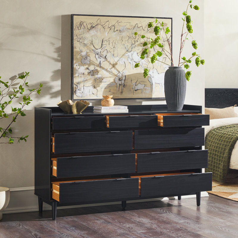 Commode double 9 tiroirs Gheorghe, Noir, noir, noir, noir