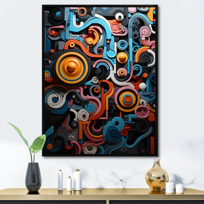 Opt Art Chromatic Fusion I Abstract Canvas Print