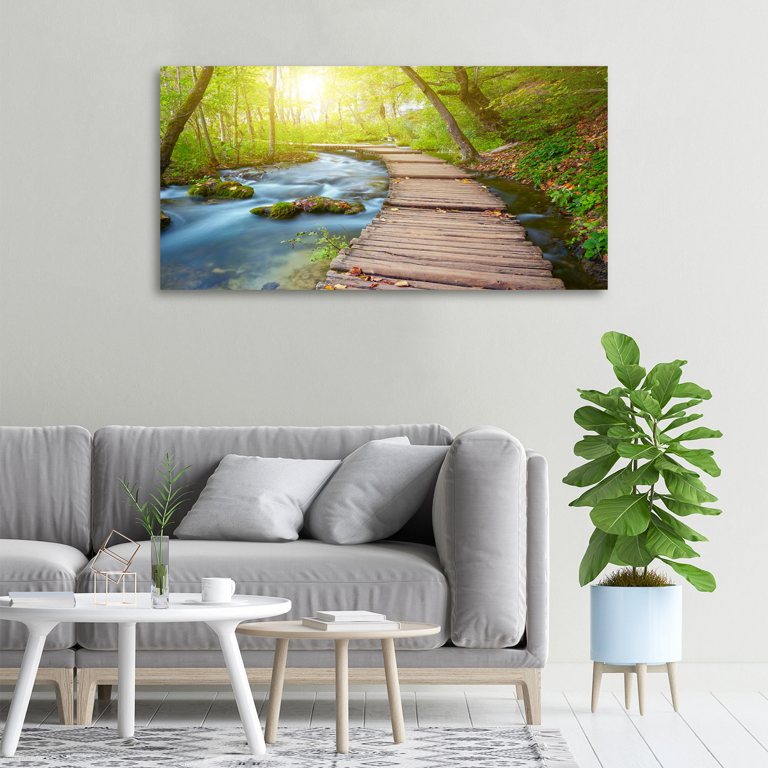 Alpen Home Path in the Forest - Wrapped Canvas Art Prints | Wayfair.co.uk