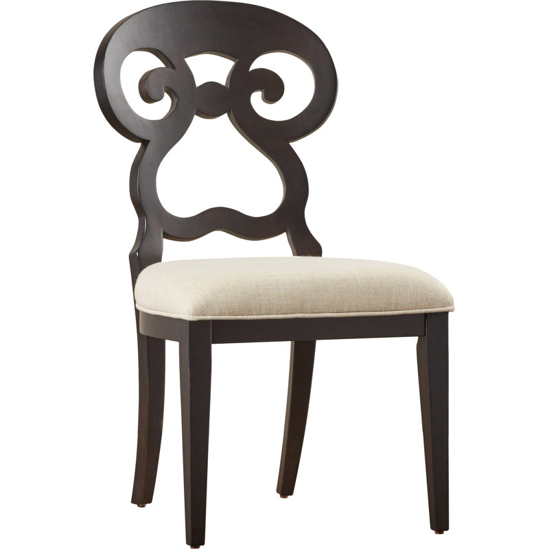 Chaise Parson à dossier reine Anne en lin, Lin blanc